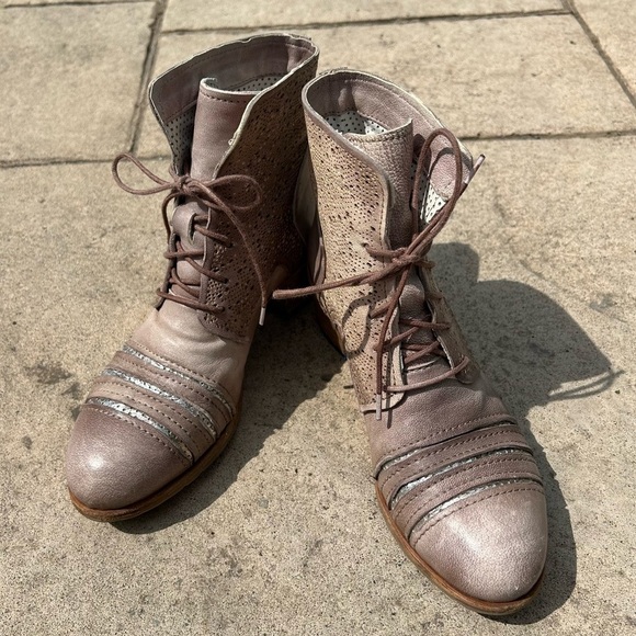 [8.5] Felmini Designer Real Leather Heeled Boot Made In Portugal Tan Brown - Picture 3 of 14